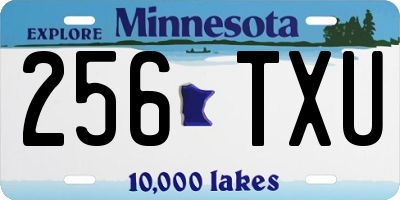 MN license plate 256TXU