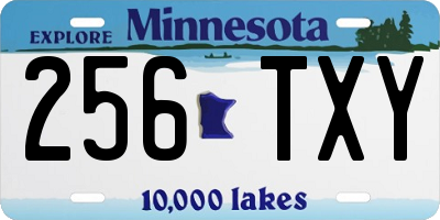 MN license plate 256TXY