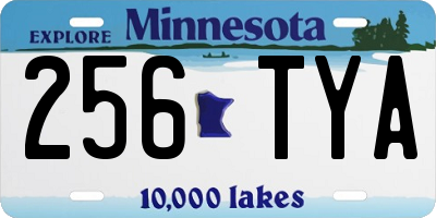 MN license plate 256TYA