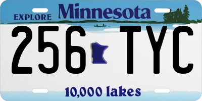 MN license plate 256TYC