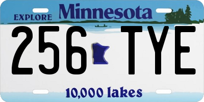 MN license plate 256TYE
