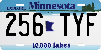 MN license plate 256TYF