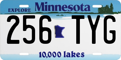 MN license plate 256TYG