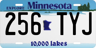 MN license plate 256TYJ