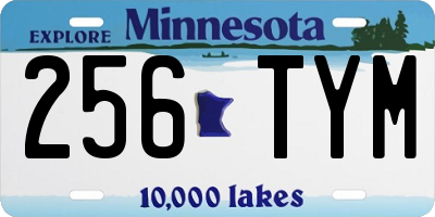 MN license plate 256TYM