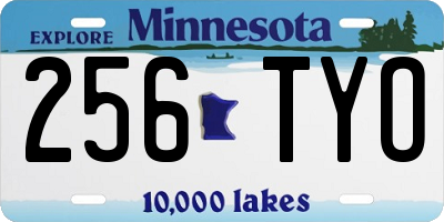 MN license plate 256TYO
