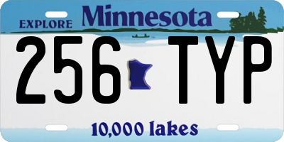 MN license plate 256TYP