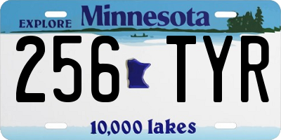 MN license plate 256TYR