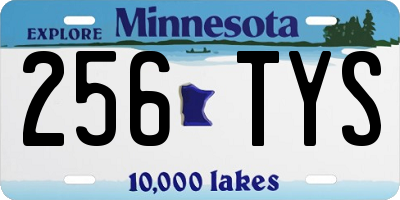 MN license plate 256TYS