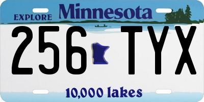 MN license plate 256TYX