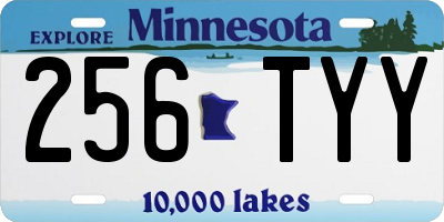 MN license plate 256TYY