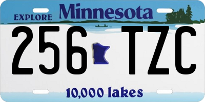 MN license plate 256TZC