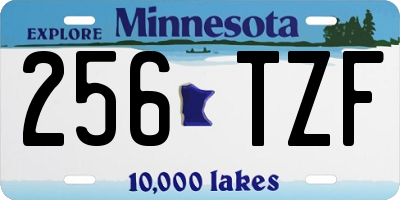 MN license plate 256TZF