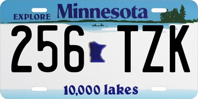 MN license plate 256TZK