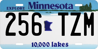 MN license plate 256TZM