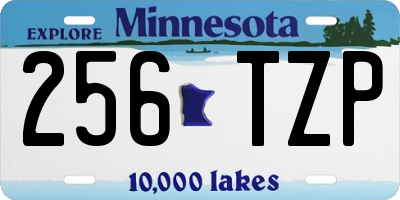 MN license plate 256TZP