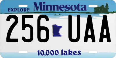 MN license plate 256UAA
