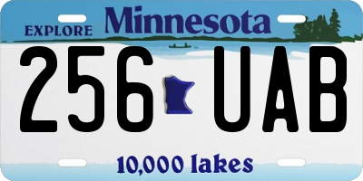 MN license plate 256UAB