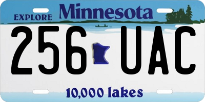 MN license plate 256UAC