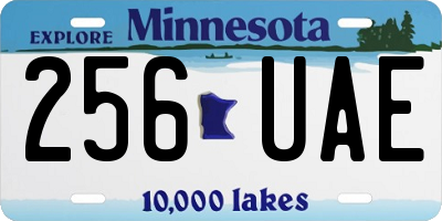 MN license plate 256UAE