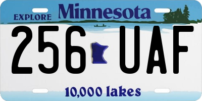 MN license plate 256UAF