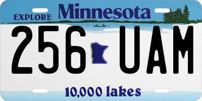 MN license plate 256UAM