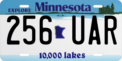MN license plate 256UAR