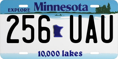 MN license plate 256UAU