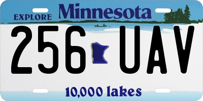 MN license plate 256UAV
