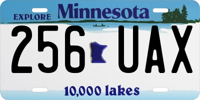 MN license plate 256UAX