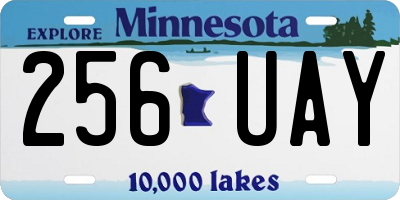 MN license plate 256UAY