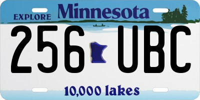 MN license plate 256UBC
