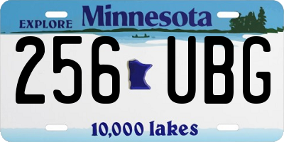 MN license plate 256UBG