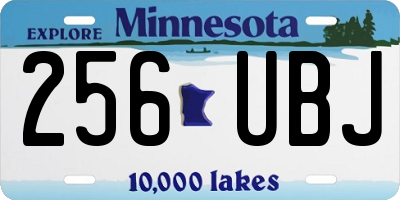 MN license plate 256UBJ
