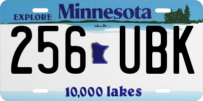 MN license plate 256UBK