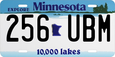 MN license plate 256UBM