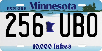 MN license plate 256UBO