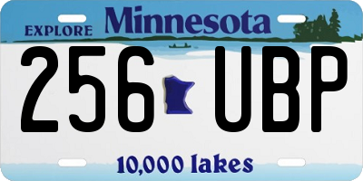 MN license plate 256UBP