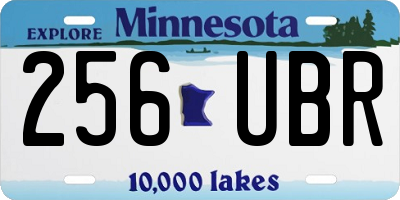 MN license plate 256UBR