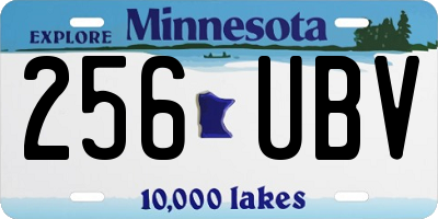 MN license plate 256UBV