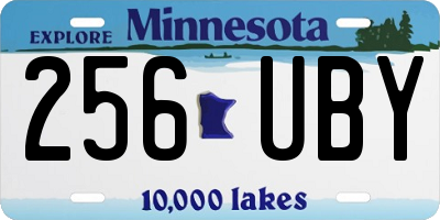 MN license plate 256UBY