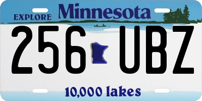MN license plate 256UBZ