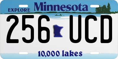 MN license plate 256UCD