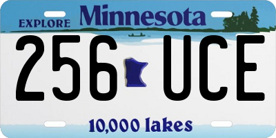 MN license plate 256UCE