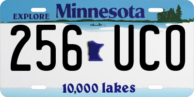 MN license plate 256UCO