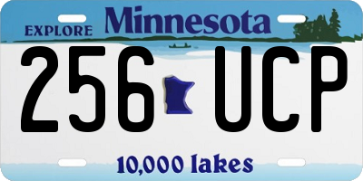 MN license plate 256UCP