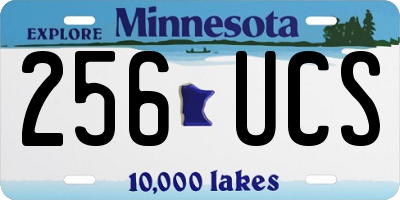 MN license plate 256UCS