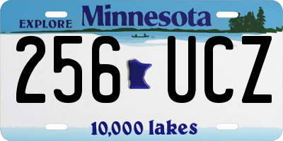 MN license plate 256UCZ