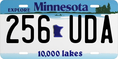 MN license plate 256UDA