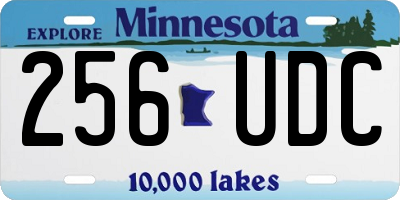 MN license plate 256UDC
